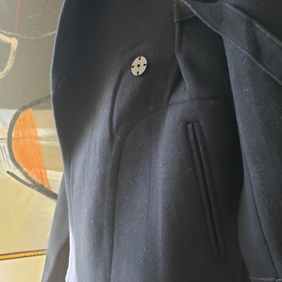 Tout à Coup | Two-tone Wool-blend Coat with Corset Lace-up Back and Tie Front - Picture 7 of 13